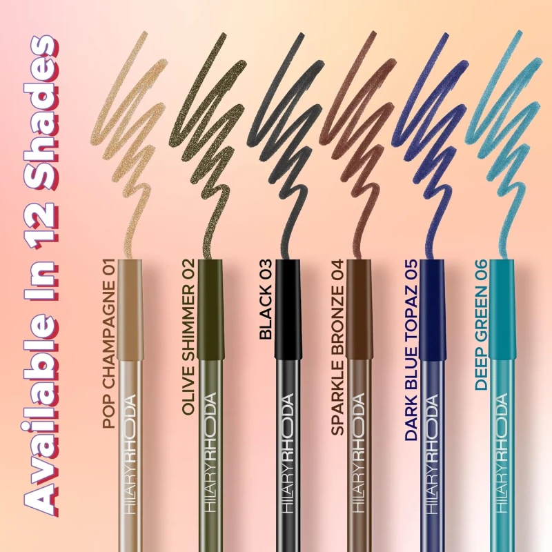 Hilary Rhoda Play n Blend Gel Eyeliner | One Stroke Application | Highly Pigmented | Matte & Shimmer Finish | 2 in 1 Smudger + Eyeliner | Butter Smooth Texture | 1.5g - (Deep Green | Shade 06) thumbnail 8
